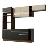 Combo completo de Cocina Madesa Glamy 290cm Marrón/Negro/Crema 03