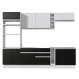 Combo completo de Cocina Madesa Glamy 290cm Blanco/Negro/Blanco 07