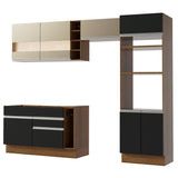 Combo completo de Cocina Madesa Glamy 290cm Marrón/Negro/Crema 09