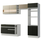 Combo completo de Cocina Madesa Glamy 290cm Blanco/Negro/Crema 09