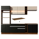 Combo completo de Cocina Madesa Glamy 290cm Marrón/Negro/Crema 15