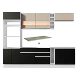 Combo completo de Cocina Madesa Glamy 290cm Blanco/Negro/Crema 15