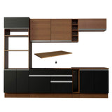 Combo completo de Cocina Madesa Glamy 290cm Marrón/Negro 16