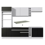 Combo completo de Cocina Madesa Glamy 290cm Blanco/Negro 16