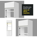 Combo completo de Cocina 310 cm 9 Puertas 2 Cajones Sin Mesada Blanco Glamy Madesa