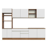 Combo completo de Cocina 310cm Marrón/Blanco Glamy Madesa 02