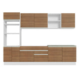 Combo completo de Cocina 310cm Glamy Madesa 02 - Blanco/Marrón