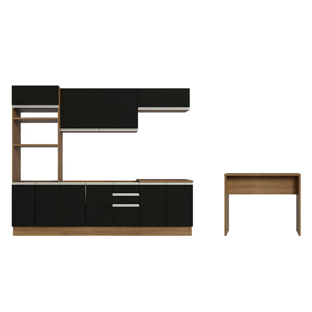 Combo completo de Cocina Madesa Glamy 315cm Marrón/Negro 02
