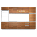 Combo completo de Cocina Madesa 330cm OlimBacha 02 - Blanco/Marrón