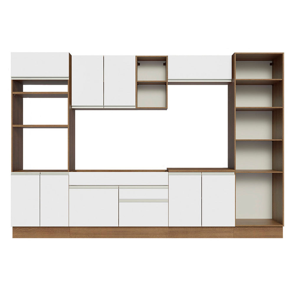 Combo completo de Cocina 330cm Marrón/Blanco Glamy Madesa 03