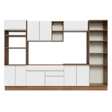 Combo completo de Cocina 330cm Marrón/Blanco Glamy Madesa 03