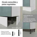 Combo Completo de Cocina 270 x 60 cm Blanco/Gris Lux Madesa 06