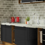 Combo completo de Cocina 300cm Marrón/Negro Lux da Sabrina Madesa