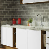 Combo Completo de Cocina 300 x 60 cm Marrón/Blanco Aterciopelado Lux Madesa