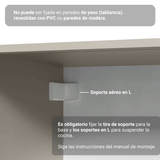 Cocina Compacta 160 cm Sin Patas Nice Crema 02