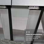 Cocina Compacta 200 cm 5 Puertas 3 Cajones Gris Nice Madesa
