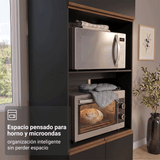 Mueble de Cocina Completa Pieta 260 cm 8 Puertas 1 Cajón (Con Mesada) Negro Madesa