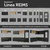 Combo completo de Cocina Reims 120 cm Negro