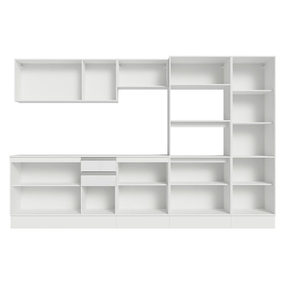 Combo Completo de Cocina 100% MDF 300 cm Blanco Smart Madesa 02