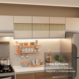 Combo de Cocina 100% MDF 310 cm Smart Blanco/Marrón/Crema 01