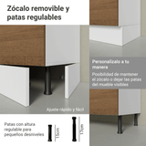 Combo de Cocina 310 cm Smart 100% MDF Blanco/Marrón/Crema 03