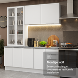 Combo completo de Cocina con Cristalero 190 cm Madesa Stella BB 03