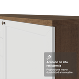 Cocina Compacta 180 cm Vik Marrón/Blanco 01
