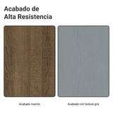 Vanitory 120cm 3 Puertas 3 Cajones Marrón/Gris Agata 01