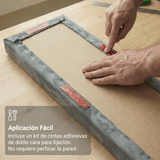 Respaldo de Cama Extensible Tapizado con 2 Mesas de Luz Espejadas Blanco/Silver Madesa