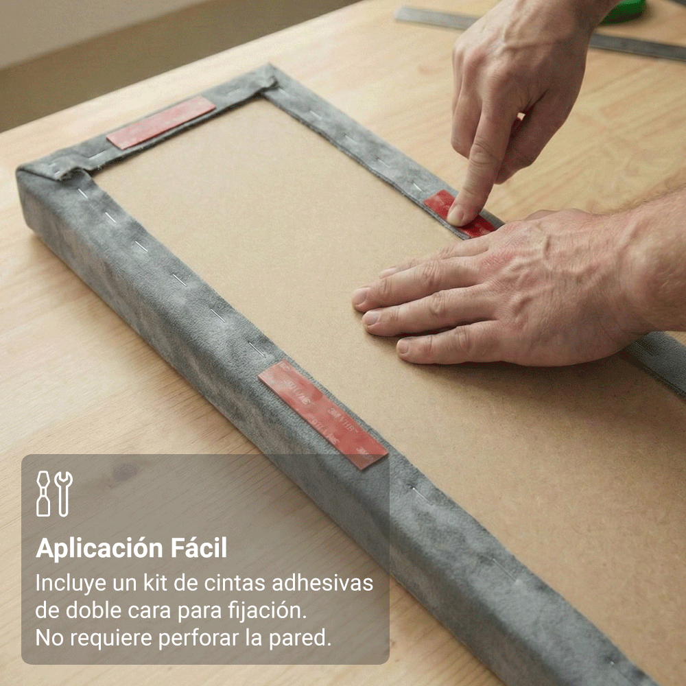 Respaldo de Cama Extensible Tapizado con 2 Mesas de Luz Marrón/Silver Madesa