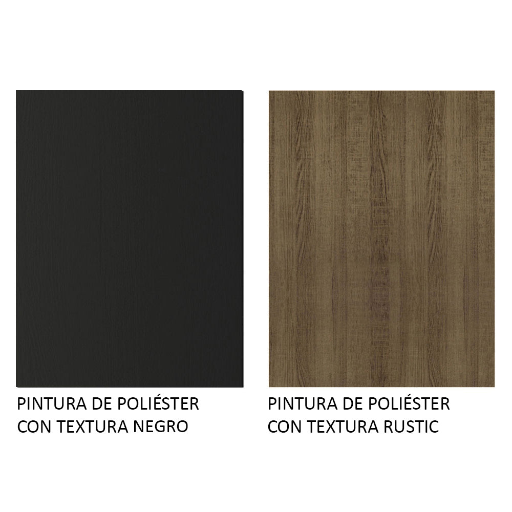 Rack para TV Madesa Reims con Panel de TV hasta 55 Pulgadas 2 Puertas e 1 Cajon Marrón/Negro