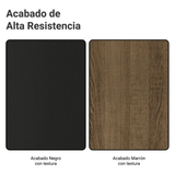 Rack Madesa Dubai con Panel para TV hasta 65 Pulgadas con Patas Marrón/Negro