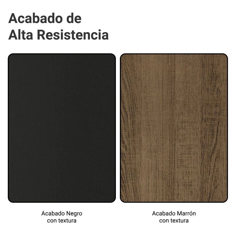 Rack Madesa Dubai con Panel para TV hasta 65 Pulgadas con Patas Negro/Marrón