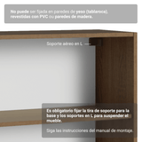 Rack para TV hasta 70 pulgadas, 160cm, 4 cajones, Marrón/Blanco Vik 04