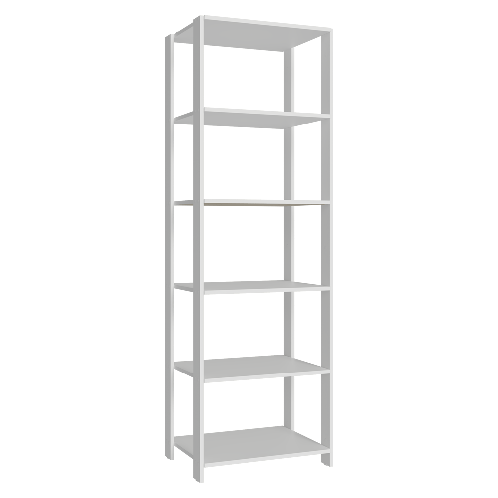 Mueble/Estante de Oficina Multiusos, 59 cm, 5 Baldas, Blanco