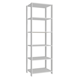 Mueble/Estante de Oficina Multiusos, 59 cm, 5 Baldas, Blanco