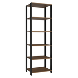 Mueble/Estante de Oficina Multiusos, 59 cm, 5 Estantes, Marrón/Negro