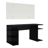 Escritorio Gamer Madesa 9409 e Panel para TV hasta 50 Pulgadas Negro/Blanco
