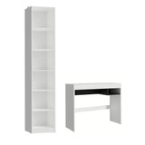 Escritorio Madesa Rubi y Librero Organizador 6906 Blanco