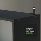 Kit Estante Multiuso y Estante Librero Negro Madesa