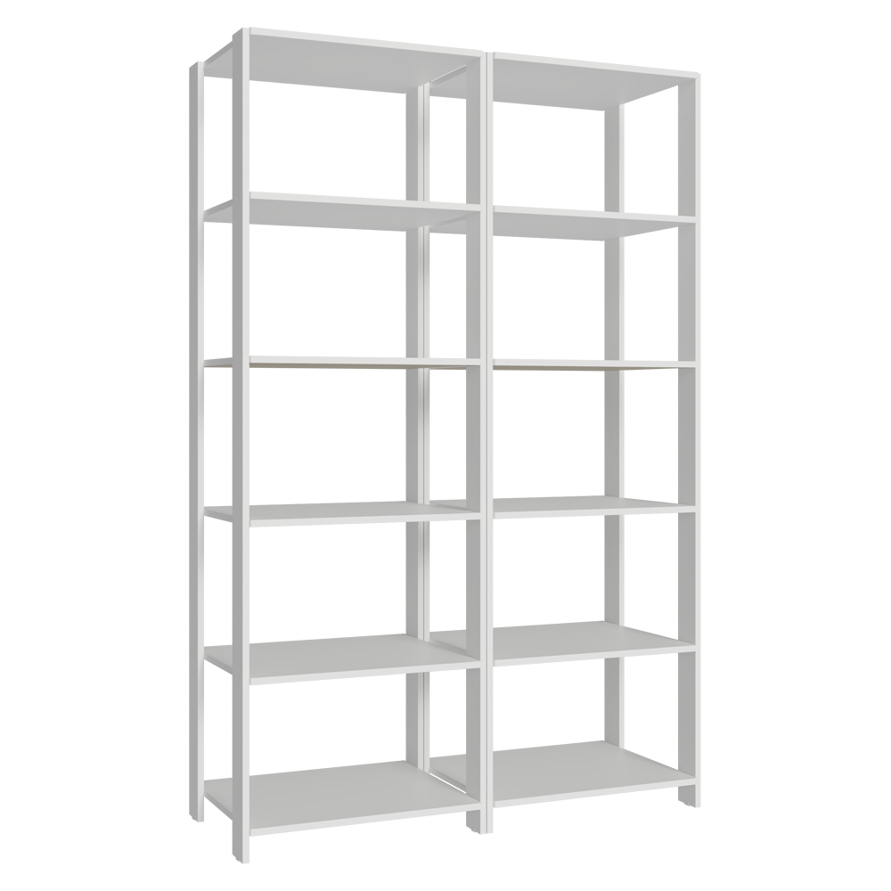Mueble/Estante de Oficina Multiusos, 118 cm, 10 Estantes, Blanco