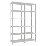 Mueble/Estante de Oficina Multiusos, 118 cm, 10 Estantes, Blanco