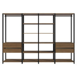 Estante Multiuso Organizador 4 Cajones 258cm Marrón/Negro