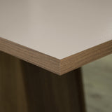 Juego de Comedor Mesa Tapa de Madera 4 Sillas Marrón/Crema/Hibiscos Alana Madesa