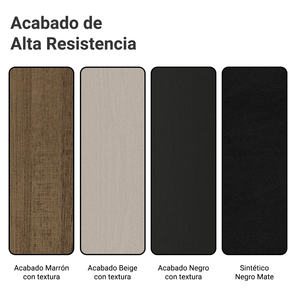 Juego de Comedor Mesa Tapa de Madera 4 Sillas Marrón/Crema/Negro Angel Madesa