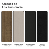 Juego de Comedor Mesa Tapa de Madera 4 Sillas Marrón/Crema/Negro Angel Madesa