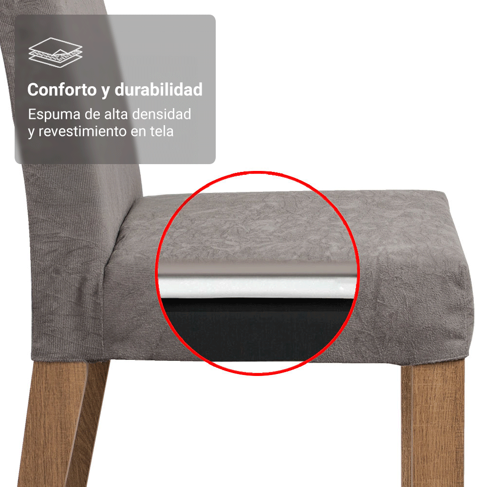 Juego de Comedor con Mesa y 4 Sillas Madesa Zion MS