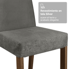 Juego de Comedor 4 Sillas Marrón/Negro/Silver Arles Madesa