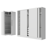 Placard Modulado Neo + Placard Royale Matrimonial 3 Puertas Corredizas Blanco