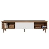 Rack para TV de hasta 80 Pulgadas 180 cm 2 Puertas 1 Cajón Marrón/Blanco Nilo Madesa